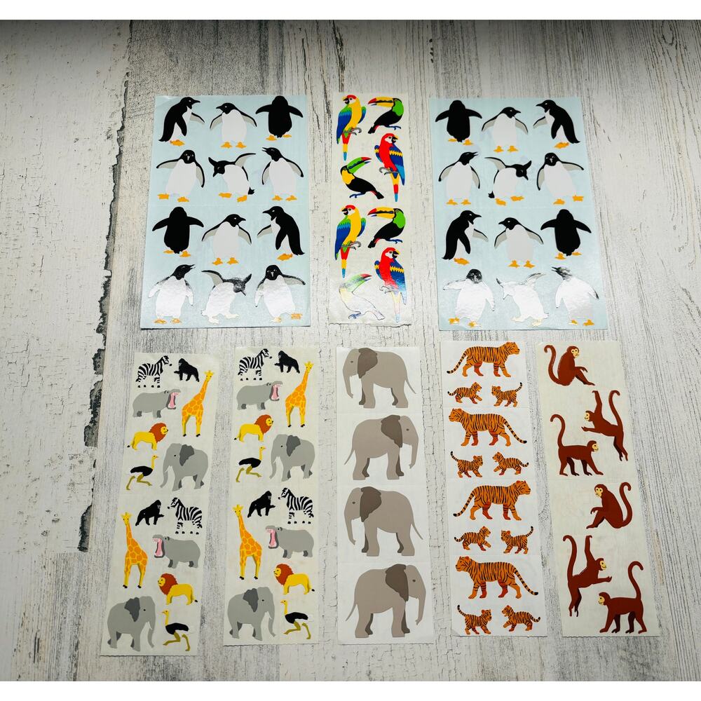 Vintage Lot of Mrs. Grossman Sandilion Stickers Animals holiday scrapbook